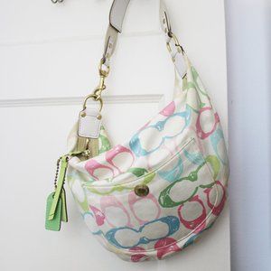 Authentic Coach Hampton Pastel Scribble Purse
